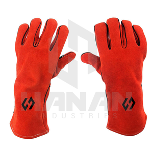 Guantes de soldadura de calor extremo Guantes de seguridad de cuero grueso para soldadura de arco y gas Se aceptan pedidos personalizados - Product Image 1