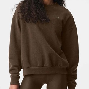 Sudaderas informales con diseño de logotipo personalizado, ropa de calle elegante de alta calidad para mujer, sudaderas de punto de algodón 100% al por mayor - Product Image 2