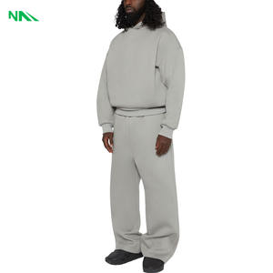 Ensemble de survêtement court en laine et coton épais personnalisé haute qualité Streetwear 500 GSM Survêtement à capuche d'hiver vierge - Product Image 2