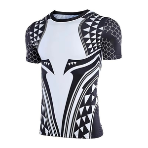 Haut de bain Rashguard à manches longues pour homme, conçu sur mesure, pour entraînement MMA et boxe, en Spandex/Polyester, respirant et à séchage rapide - Product Image 5