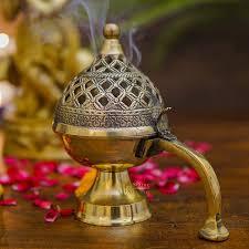 Decoración árabe Bakhoor soporte de incienso regulador Metal Oud incensario Oudh quemador de incienso de carbón regalo de la India - Product Image 4