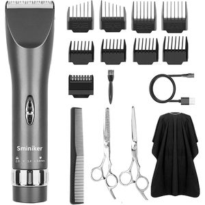 Kit Profesional de Cortapelos Inalámbricos Recargables, Afeitadoras de Barbero con 9 Guías de Peine, Máquina de Cortar Cabello con Batería USB - Product Image 4