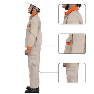 Chaqueta protectora de dos tonos para trabajadores de fábrica Logotipo personalizado aceptable - Product Image 2