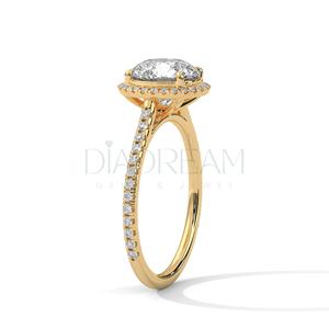 Top qualité 14 carats or jaune Moissanite vente en gros bijoux de mode personnalisés mariage fiançailles Solitaire bague en diamant pour les femmes - Product Image 4