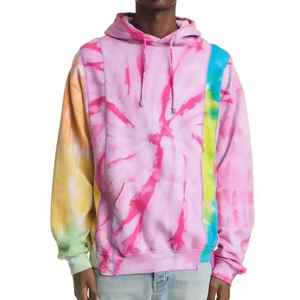 Sweat-shirts unisexes tie-dye à épaules tombantes en coton 100% vintage imprimé tie-dye délavé au soleil pour hommes - Product Image 1