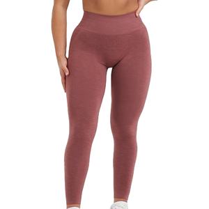 New Arrival High-Elastic Waist Sports Yoga Pant Breathable Moisture-wicking solid pattern Leggings Scrunch Workout Yoga Leggings - Product Image 1