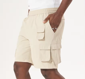 Shorts de sport décontractés en coton éponge pour homme, multicolores, style basketball, effet usé - Product Image 1