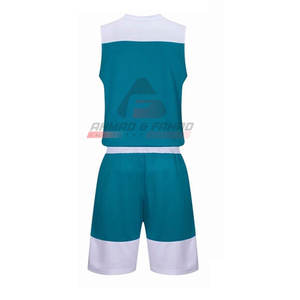 Uniforme de basket-ball sur mesure respirant grande taille pour l'été, vêtements d'équipe 100% polyester pour hommes - Product Image 3
