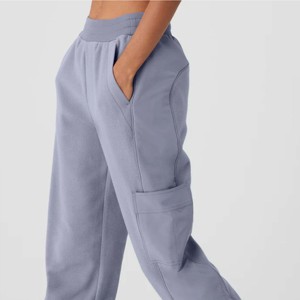 Jogging Slim-Fit personnalisé pour femmes avec taille élastique et cordon de serrage Pantalon de survêtement confortable en soie pour l'hiver Gym Fitness-Taille XL - Product Image 2