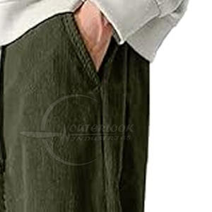 กางเกงผ้าลูกฟูกของผู้ชายทำเองได้น้ำหนักเบาแบบตรงขนาดผู้ใหญ่ขายดีสไตล์ลำลองฉลากส่วนตัว - Product Image 6