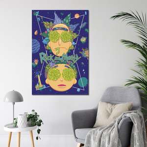Póster en Lienzo de Rick y Morty, Arte Mural de High in the Sky - Product Image 1