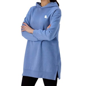 Sudadera con capucha de mujer de color sólido con logotipo personalizado al por mayor liso canguro bolsillo ajustado informal poliéster algodón - Product Image 1