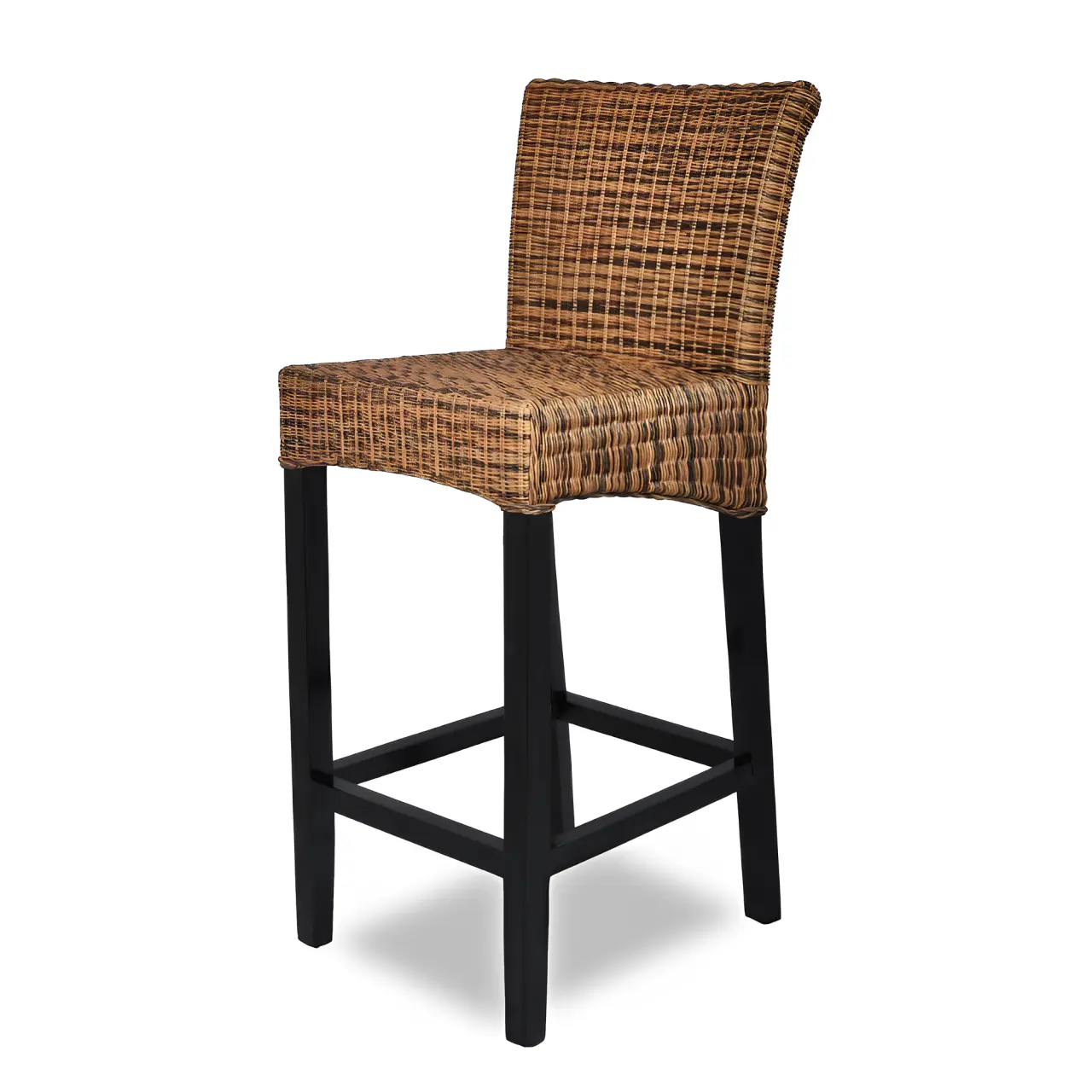 Hot Sale Antique Rattan Chair High Wooden Bar Stool from Manufacturer for Commercial Furniture Use