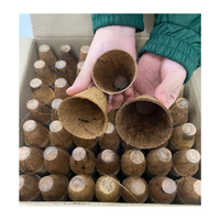 Pot de coco en fibre de coco Pot de pépinière en fibre de coco Conteneur de plantes biodégradable pour la culture d'herbes, de fleurs et d'arbres