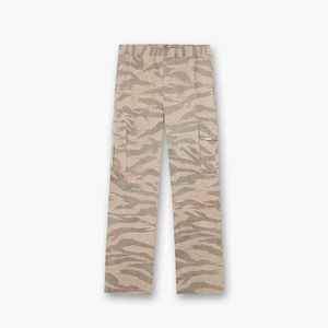 Pantalones Cargo informales para hombre con estilo Baggy Fit Dawn Sandstone Khaki Straight Pattern Flat Front Mid Waist Multi-Pocket Storage - Product Image 4