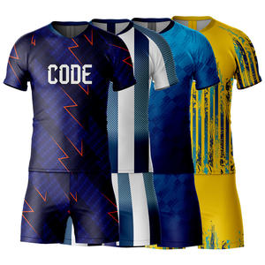 ชุดเสื้อฟุตบอลคอวีแขนสั้นสำหรับผู้ชายและผู้ใหญ่ชุดเสื้อฟุตบอลผ้าโพลีเอสเตอร์100% แบบแห้งเร็ว - Product Image 1