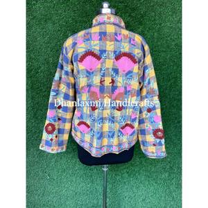 เสื้อแจ็กเก็ตผ้าฝ้ายเย็บด้วยมือใส่ได้ทุกเพศเสื้อโค้ทพิมพ์ลายคอปกตั้งสำหรับฤดูหนาวเสื้อผ้าปาร์ตี้สไตล์โบฮีเมียน - Product Image 6