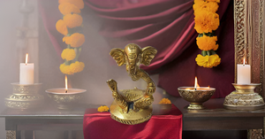 พระพิฆเนศโลหะทองเหลืองรูปพระพิฆเนศ - Product Image 2