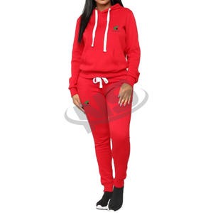 Custom Women Tracksuit <b>Hooded</b> Collar Winter Fleece Tracksuits With Logo Printing Top Quality Wholesale Sportswear Set - Product Image 4