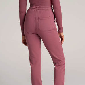 Cotton <b>Women</b> Sweatpants <b>Jogger</b> Pants Pockets Flat Front Mid Waist Straight Leg Regular Fit <b>Fleece</b> Breathable Drawstring Closure - Product Image 4