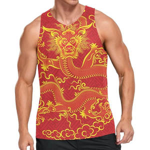 เสื้อกล้ามผู้ชายพิมพ์ลายซับลิเมชันระบายอากาศได้ดีเสื้อถักใส่สบายสไตล์ลำลอง - Product Image 2