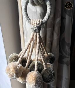 Attaches de rideaux décoratifs en polyester pour rideaux de fenêtre, accessoires d'intérieur pour la maison et le bureau, supports de rideaux en tissu durables - Product Image 3