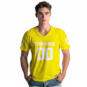 เสื้อฟุตบอลอเมริกันคอวีพิมพ์ลายตามสั่งสำหรับผู้ชาย ทีม 00 GLORY เป็นมิตรกับสิ่งแวดล้อม แห้งเร็ว ระบายอากาศได้ดี ผลิตจากโพลีเอสเตอร์ 100% แขนสั้น - Product Image 6