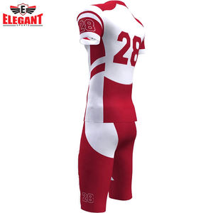 Conjuntos de uniformes de fútbol americano al mejor precio para hombre, cómodo, transpirable, elástico, manga corta, nuevo diseño, estampado de talla grande - Product Image 3