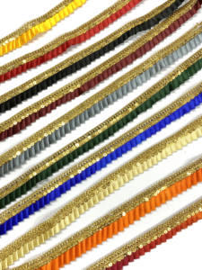 Bricolage Satin Ruban Métallique Franges Paillettes Dentelle Garniture Paillettes Pour Boîte Cadeau Décorations Offres En Gros - Product Image 6