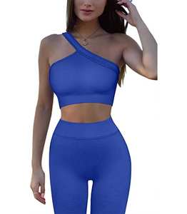 Ensemble de yoga pour femmes en 2 pièces, grande taille, imperméable, 100% coton, vêtements de sport, vêtements de fitness - Product Image 5