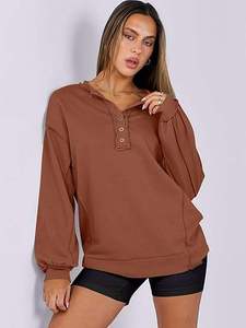 Sudadera Extra Grande para Mujer con Capucha, Estampado en la Parte Delantera, Lavada Vintage, Ajuste Holgado, Felpa Suave, Personalizable, Manga Larga, Invierno - Product Image 3