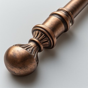 Modern Glow Aluminum Single <b>Curtain</b> <b>Pole</b> Aged Metal Texture Slide Easily Customizable Offering Artistic Grace Timeless Elegance - Product Image 6