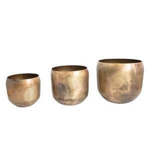 Jarrones de flores de hierro de metal en relieve elegantes de alta calidad con acabado antiguo para una decoración y exhibiciones florales encantadoras para bodas - Product Image 5