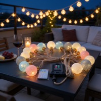Guirlandes lumineuses de jardin d'extérieur G50, lumières LED en forme de globe, lumières suspendues étanches pour le camping, la terrasse, la maison, la cour, le balcon, les fêtes