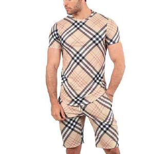 Ensemble homme 2 pièces : chemise et short, séchage rapide, 100% coton, streetwear décontracté, impression personnalisée, service OEM. - Product Image 1