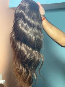 Vente en gros vierge indienne brute densité personnalisée cheveux humains Hd pleine dentelle frontale perruque naturelle transparente dentelle frontale perruques de cheveux humains - Product Image 3