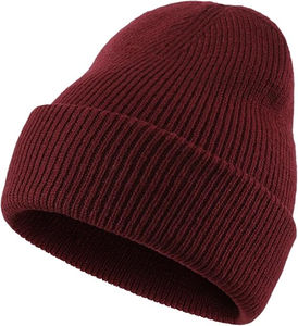 Gorro de Punto Cálido de Invierno y Otoño con Diseño de Patrón Sólido 100% Acrílico, Moderno, a Prueba de Frío, Bordado 3D, Informal, para Uso en Exteriores - Product Image 1