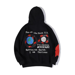 Ensemble de sweat à capuche unisexe en molleton éponge français lavé à l'acide Streetwear personnalisé de logo d'impression bouffée des fabricants - Product Image 3