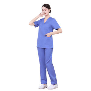 Uniformes d'hôpital 2 pièces unisexe, tissu doux et confortable, ensembles de gommages d'infirmière pour femmes, hommes, médecins pour le travail - Product Image 5