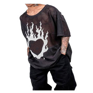 Venta al por mayor logotipo personalizado camiseta de gran tamaño serigrafía hombres 100% algodón camiseta 220 GSM cómodo Stock camiseta - Product Image 4