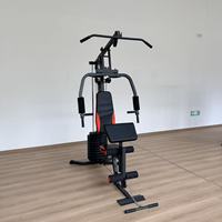 Station d'entraînement multifonctionnelle pour tout le corps avec poids, équipement d'exercice tout-en-un avec système de poulie