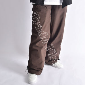 Pantalon de neige marron personnalisé 2025 avec ceinture élastique, passants de ceinture, poches zippées, ventilation et revers ajustables - Product Image 3