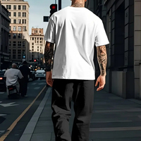 Traje deportivo de moda para hombre con estampado de rayas rojas y blancas digitales en 3D