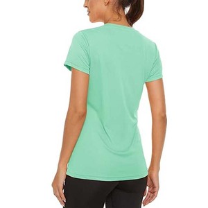 Nouveau T-shirt d'été élégant et écologique pour femme, respirant et à séchage rapide, avec logo personnalisé, service OEM disponible en gros - Product Image 2