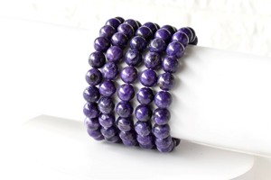 Direct Factory Sale Women's Tibetan Buddhism Religious Anchor Purple Charoite Gemstone <b>Beaded</b> <b>Bracelet</b> for Anniversary Occasions - Product Image 1