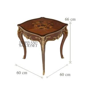 Juego de Mesa de Centro y Mesa Auxiliar de Madera Clásica de Lujo - Product Image 4