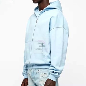 Custom Zipper Hoodies Unisex <b>Long</b> Sleeve Zip-Up Solid Winter Casual Fleece <b>Sweatshirts</b> - Product Image 2