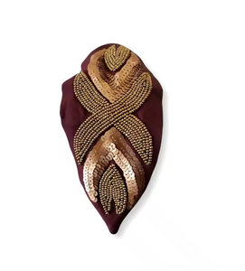 Nueva Diadema de Tela Hecha a Mano para Mujer con Cuentas, Perlas, Cadena de Estrás y Bordado para Fiestas y Eventos - Product Image 5