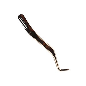 Golden Color <b>Eyelash</b> <b>Applicator</b> Tweezers Mirror Polish Stainless Steel Manicure <b>Eyelash</b> Tweezers For Beauty - Product Image 3
