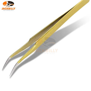 แหนบต่อขนตาสแตนเลสแหนบติดโลโก้และสีแบบกำหนดเอง - Product Image 4